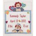 Raggedy Ann Heart To Heart Birth Record Counted Cross Stitch 11X14 