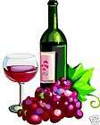 wine glass grape beverages bar vinyl sign decal 12 returns