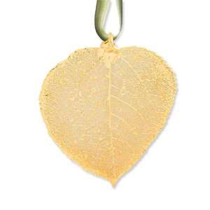  24k Gold Dipped Aspen Decorative Leaf Jewelry