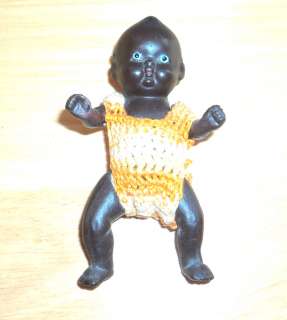 Minature porcelain Black Baby Doll Made in Occupied Japan  