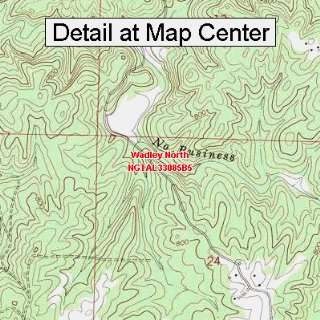  USGS Topographic Quadrangle Map   Wadley North, Alabama 