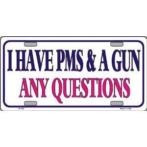    America sports PMS and a Gun License Plates