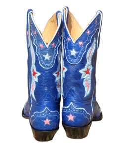 Jurassic Womens Ostrich Dark Blue Cowboy Boots  