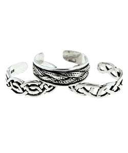 Sterling Silver Classic Celtic Toe Ring Set  
