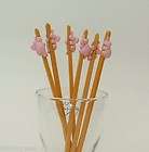 Vtg Collectible Hallmark Swizzle Sticks Pink Elephants Made in Hong 