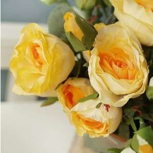    Artifical Flora White or Yellow Rose   Bouquet 6pcs