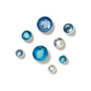 Karen Foster Design Sparkle Brads Rhinestone Embellishments, 24 Water 