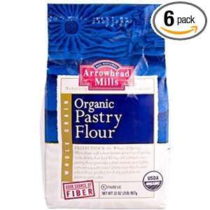 Arrowhead Mills Pastry Flour Organic, 32 Ounce Bags (Pack of 6 