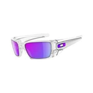 Oakley Sunglass Fuel Cell Polished Clear/Matte Clear w/Violet Iridium 