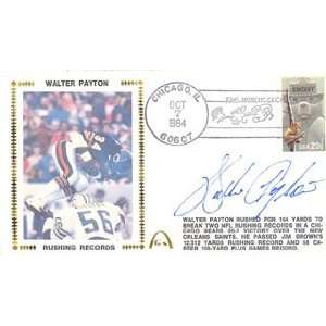 Walter Payton Autographed Rushing Records First Day Cover  