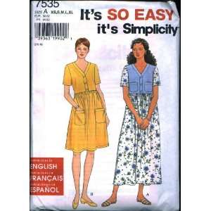   7535 Misses Front Button Dress Simplicity Pattern Company Books