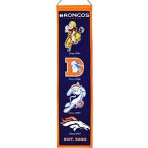  Denver Broncos Wool 8 x 32 Heritage Banner Sports 