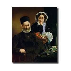  Portrait Of Monsieur And Madame Auguste Manet 1860 Giclee 