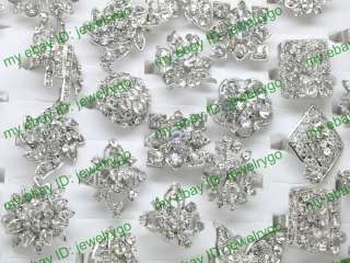 wholesale lot resale 10crystal platinum lots rings HC29  