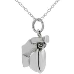 Sterling Silver Moveable Toilet Necklace  