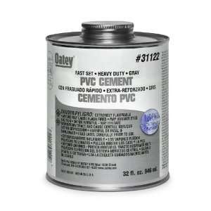 Oatey 31123 PVC Heavy Duty Fast Set Cement, Gray, Gallon 
