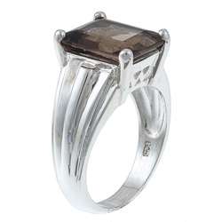 Gems For You Sterling Silver Smoky Quartz Ring  