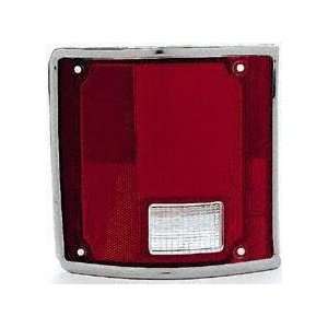 73 91 GMC JIMMY TAIL LIGHT LENS LH (DRIVER SIDE) SUV, With Chrome Trim 