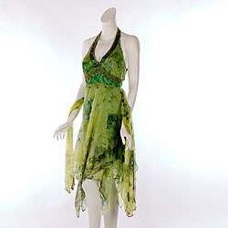 Aspeed Design Womens Beaded Halter Dress  