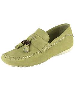 Gucci Mens Lime Suede Moccasins  