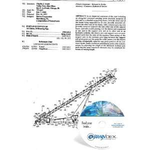  NEW Patent CD for PORTABLE CONVEYOR 