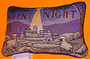 NWT Holiday Christmas Silent Night Pillow NEW Bethlehem  
