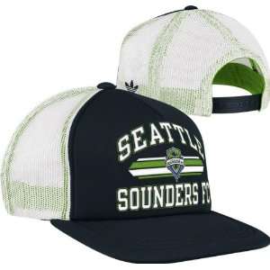 Seattle Sounders adidas Flat Brim Trucker Adjustable Hat  