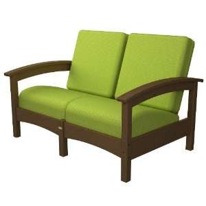  Trex Outdoor Rockport Club Settee in Tree House with Macaw 