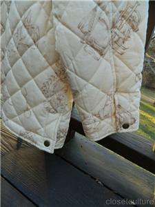 Ralph Lauren Cotton Quilted Jacket w/Equine Theme  