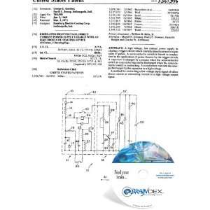 NEW Patent CD for REGULATED HIGH VOLTAGE, DIRECT CURRENT POWER SUPPLY 