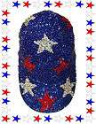 4th of July Blue Sequin Red White Stars Patriotic Pageant Party 