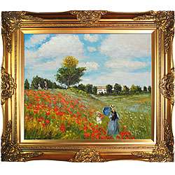 Claude Monet Poppy Field in Argenteuil Framed Art  