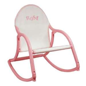 Personalized Folding Rocking Chair   Pink (Mesh) 