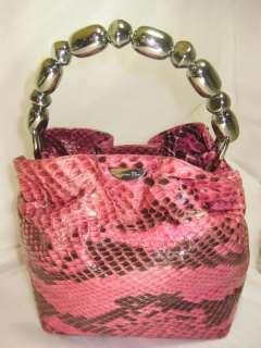 Christian Dior Snake Skin Leather Tote Kelly Hand Bag  