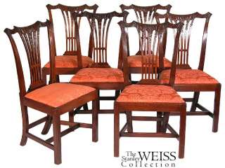 SWC Six Carved Chippendale Chairs, Philadelphia, c.1780  