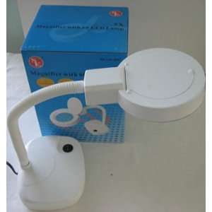  White Lamp with 5 power magnifying LED Illuminated Lens by 