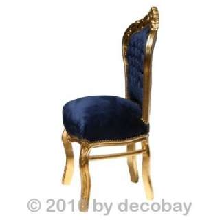   chairs, antique style chair, navy blue velvet. Solid wood antique g