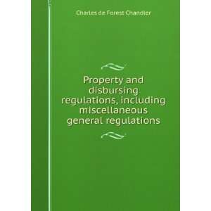   general regulations Charles de Forest Chandler  Books