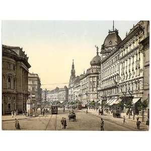 Photochrom Reprint of Ring Street, Budapest, Hungary, Austro Hungary
