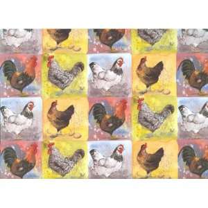  Checkerboard Chickens Gift Wrapping Paper Health 