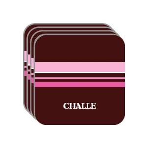 Personal Name Gift   CHALLE Set of 4 Mini Mousepad Coasters (pink 