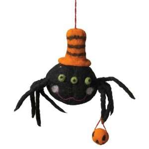   Wool Warm and Scary Black Spider Halloween Ornament