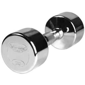  Professional Chrome Dumbbell with Ergo Grip (Solid Steel) 20 lb 