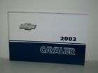2003 chevy cavalier owners manual  