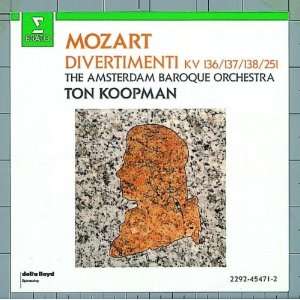    Divertimenti Mozart, Koopman, Amsterdam Baroque Orchestra Music