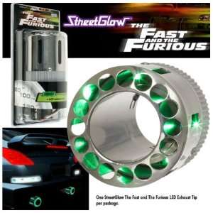  LED Exhaust Tip   Green (2 Pack) 