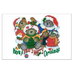  Large Poster Have A Beary Merry Christmas Bears 