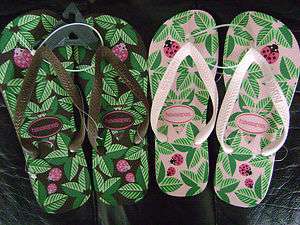   Women Shoes Sandals Flip Flops Pink Brown Lady Bug Floral NEW  
