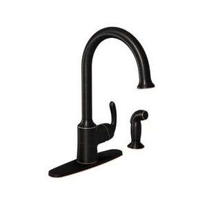   High Arc Kitchen Faucet with Side Spray and Metal