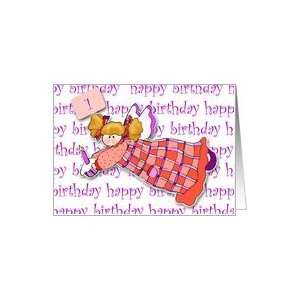  1 Year Old Cupcake Angel Birthday Card Toys & Games